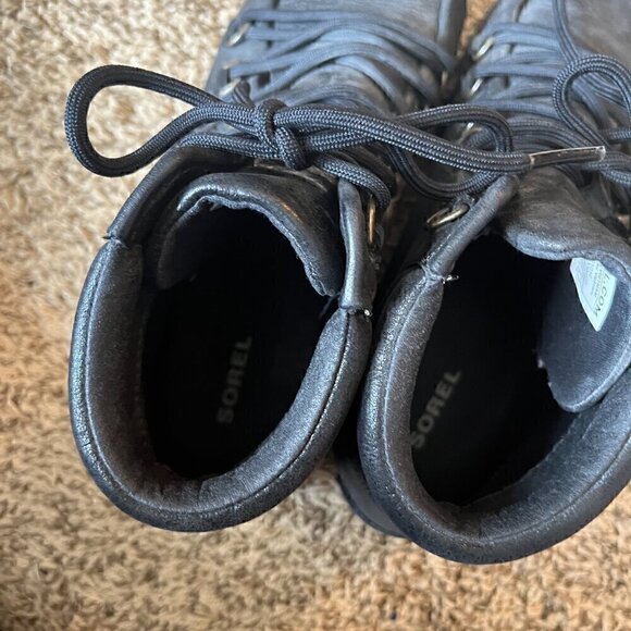 Sorel Harlow Lace Up Boots in black - Picture 6 of 7